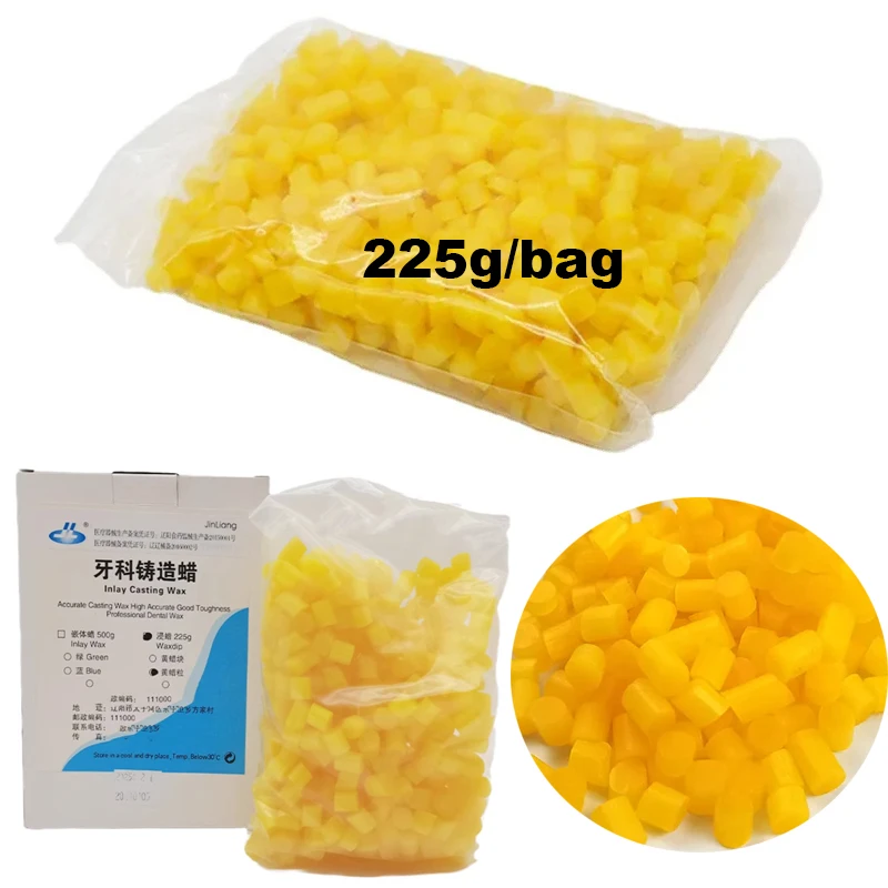 225g/Box Wax Dip Dental Wax Particles Yellow Dip Waxes Granulous Laboratory Materials for Dentistry Technician Tool