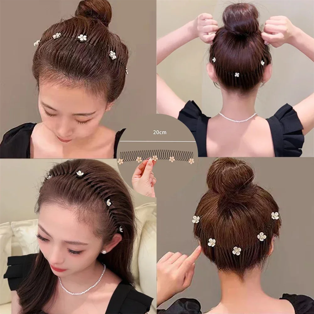 Camellia Hair Comb Invisible Bangs Hair Clip Tidy Hairpin Girls Hairpin Women Tools Fixed Inser Comb Akcesoria do włosów Для Волос