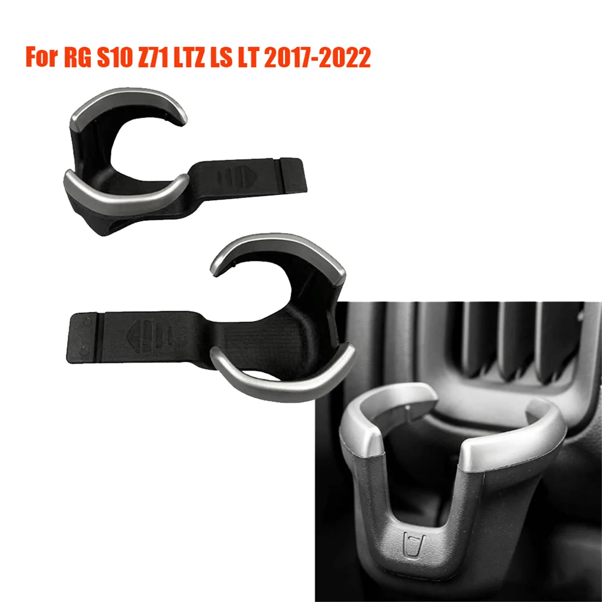 2PCS 52124622 Dash Cup Holder Trim for Chevrolet Trailblazer RG Colorado S10 Z71 LTZ LS LT 2017-2022 Air Vent Can Holder