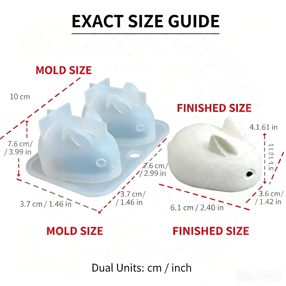 3D Mini Rabbit Silicone Mold F - đánh giá và giá Soap Making Instructions