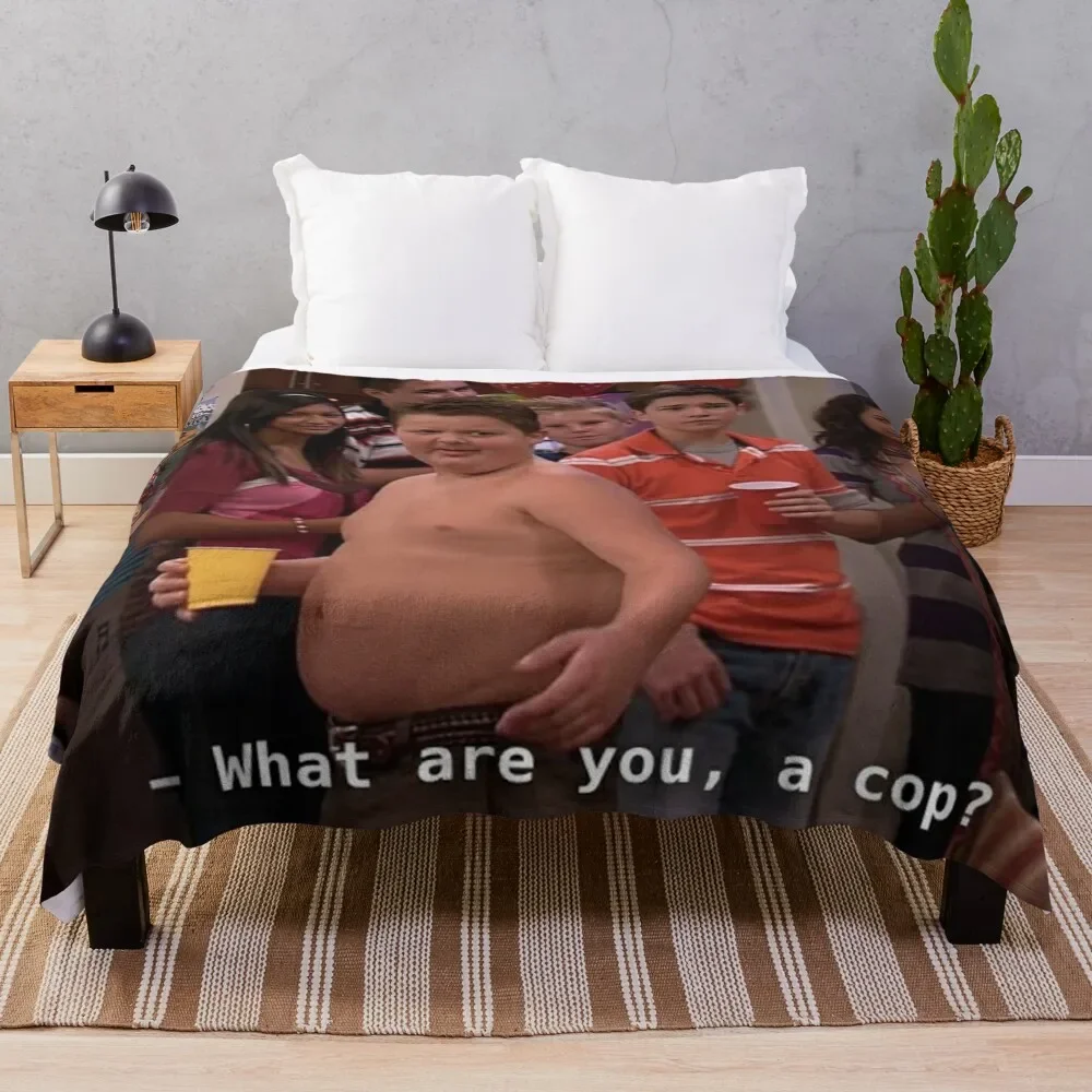 

what are you, a cop Throw Blanket Cozy Warm Blanket for Bed Room Decor