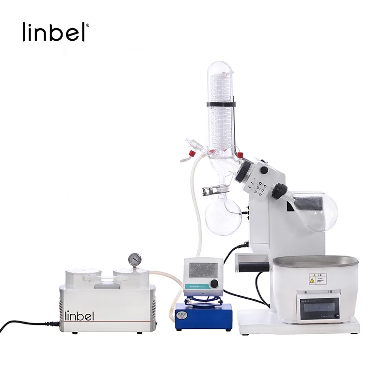 ODM rotating speed 35-200rpm 1L 2L rotary flask solvent chart rotary evaporator for lab