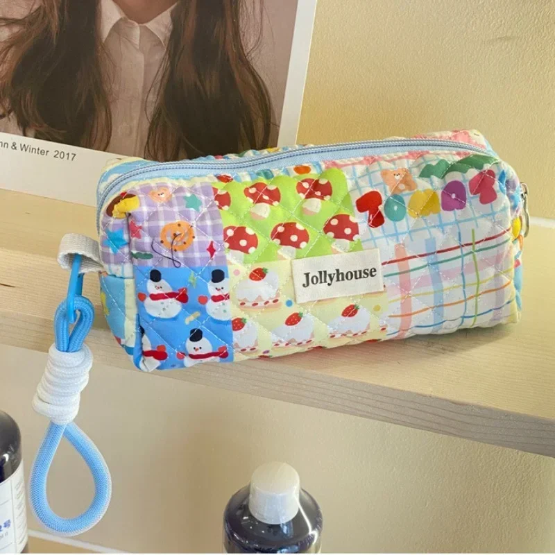 Fashion Pencil Bag Pouch Cosmetics Organizer Bag Pens Eyeliner Shadow Makeup Bags Organizer Large Capacity Stationery Bags