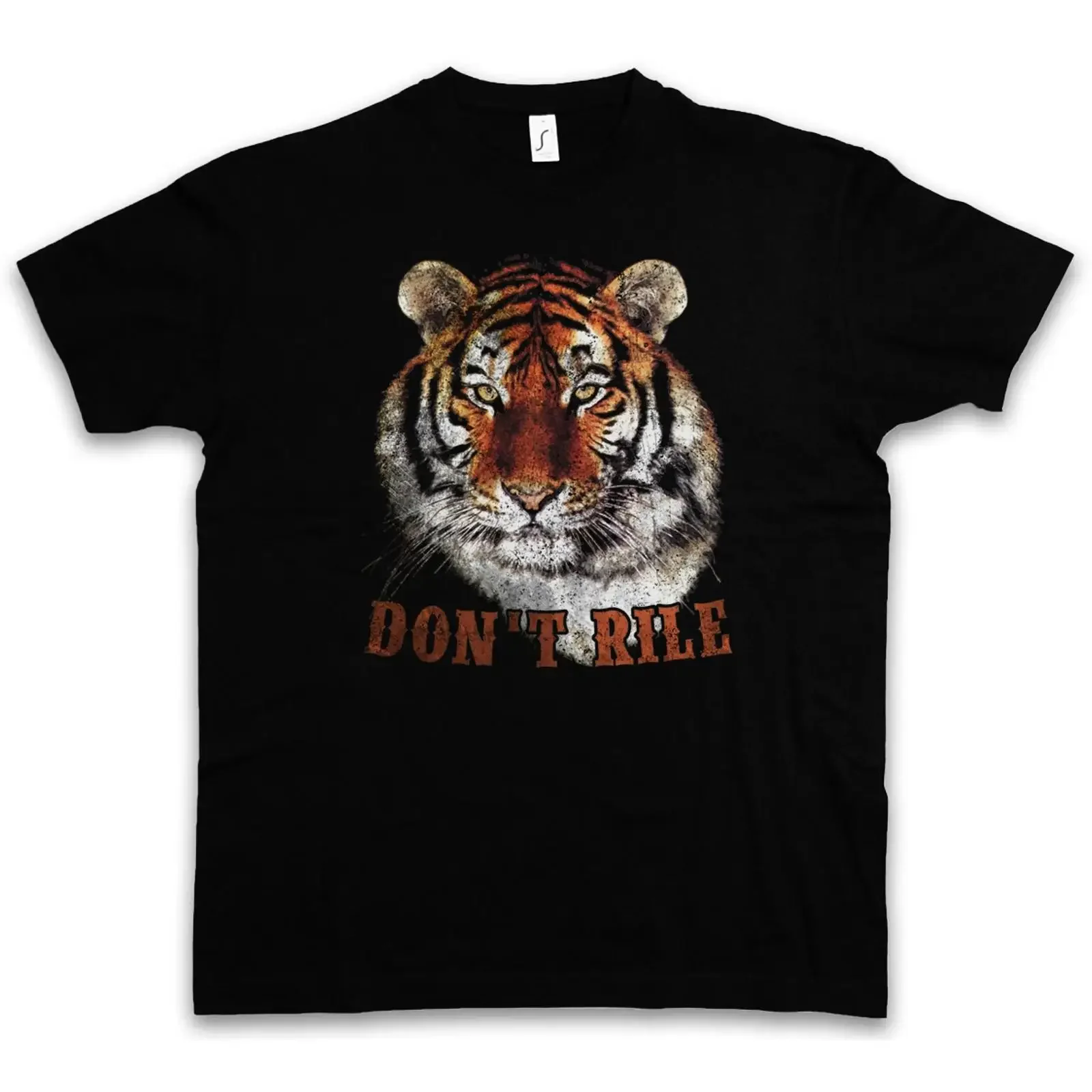 Camiseta DON'T RILE Tiger Fell Kopf Fur Head, diseño gráfico vintage de tigre, animal blanco, vida silvestre, África, bienestar, lavada, cómoda, unisex