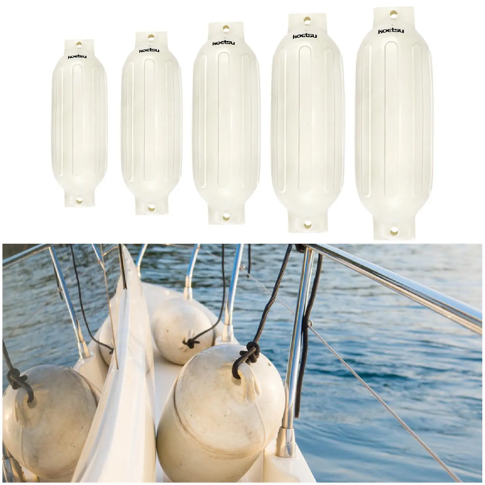 Marine Boat Fender with Hanging Hole Docking Protection Dock Bumper Ball for Yacht Boat Dock Pontoon Boat Fishing Small Boat