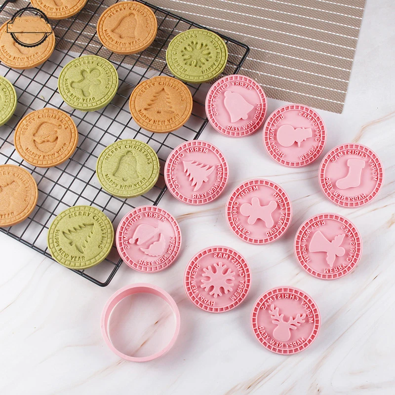 1Box 3D Cartoon Animal Cookie Cutter Flower Xmas Tree Chocolate Mold Biscuits Baking Mold Birthday New Year Cookies Accessories view 3