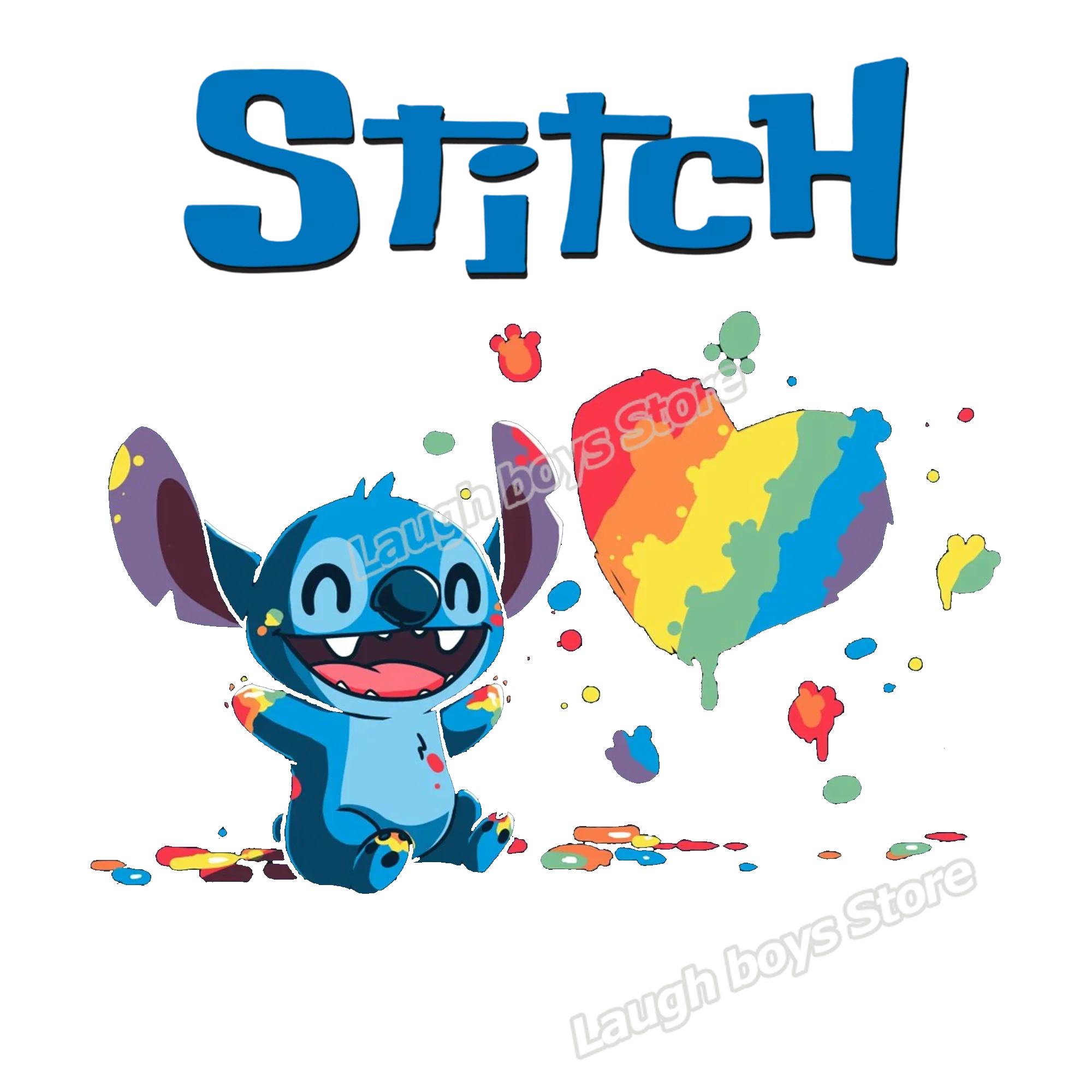 Disney Loli Stitch Ironing Hot Transfer Patch Clothing Large Sticker Stitch Crashes DIY Cloth Patches Bag Shirt Design Stickers