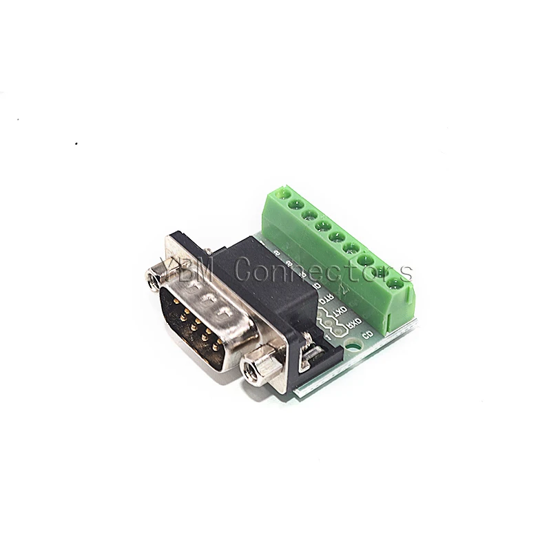 1pcs DB9 Male and Female Connector Adapter Screw Terminal 9-Pin 9-Hole RS232 RS485 Conversion Board