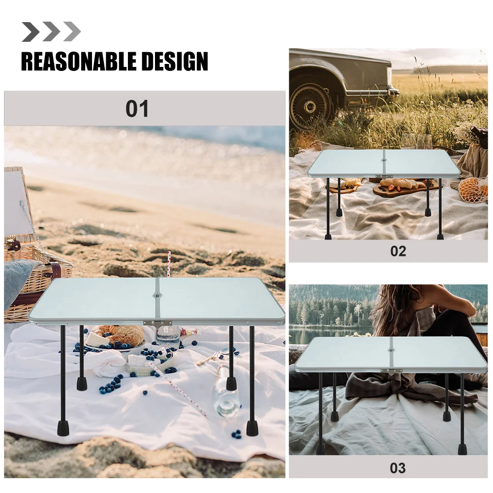 Pieds de Table Pliants en Métal, Accessoires Rapides pour le Bureau et la Maison, 4 Pièces