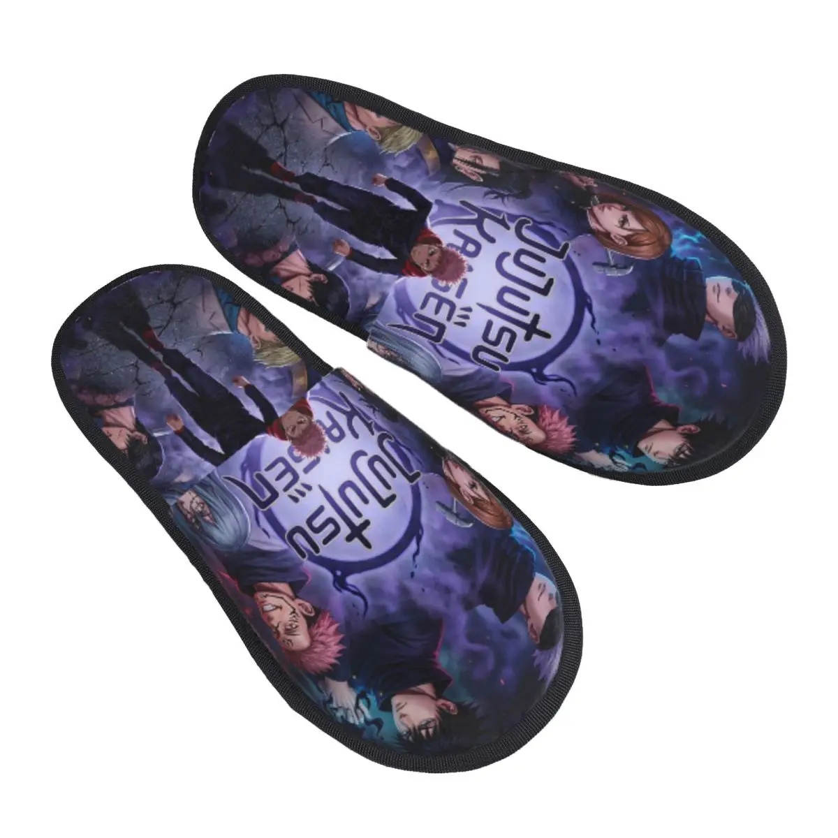 Jujutsus Kaisens Winter Cotton Plush Slippers Living Room Cozy Memory Foam Slippers Non-skid