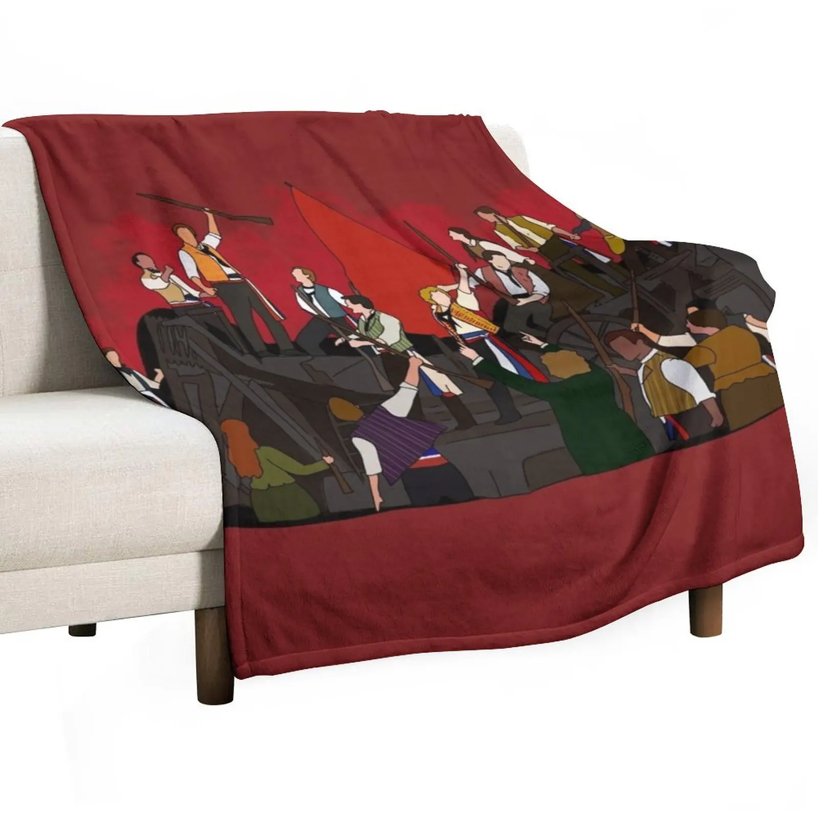 Les Miserables Barricade Throw Blanket Winter beds Summer Beddings Bed linens Designers Soft manga Blankets