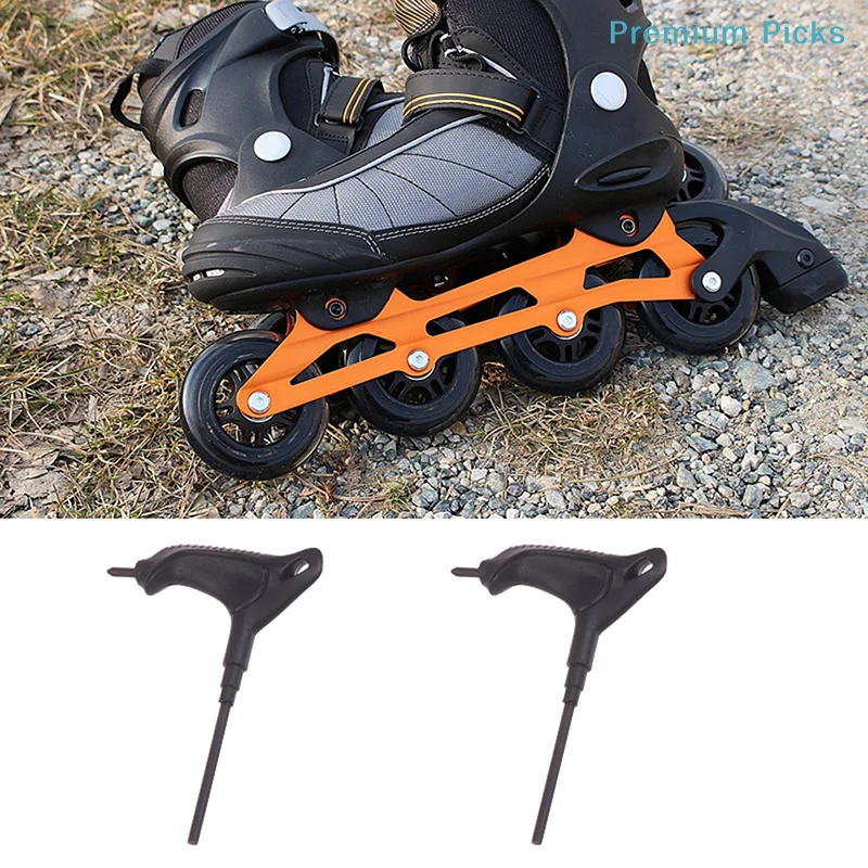 Inline Skates Shoes Toe Stop Spanner 4MM T Handle Wrench Maintenance Repair Tool Portable Screwdriver Longboard Accessory