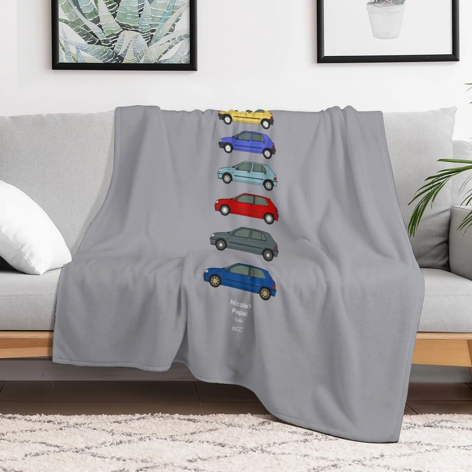 mk1 Clio Classic car collection Throw Blanket