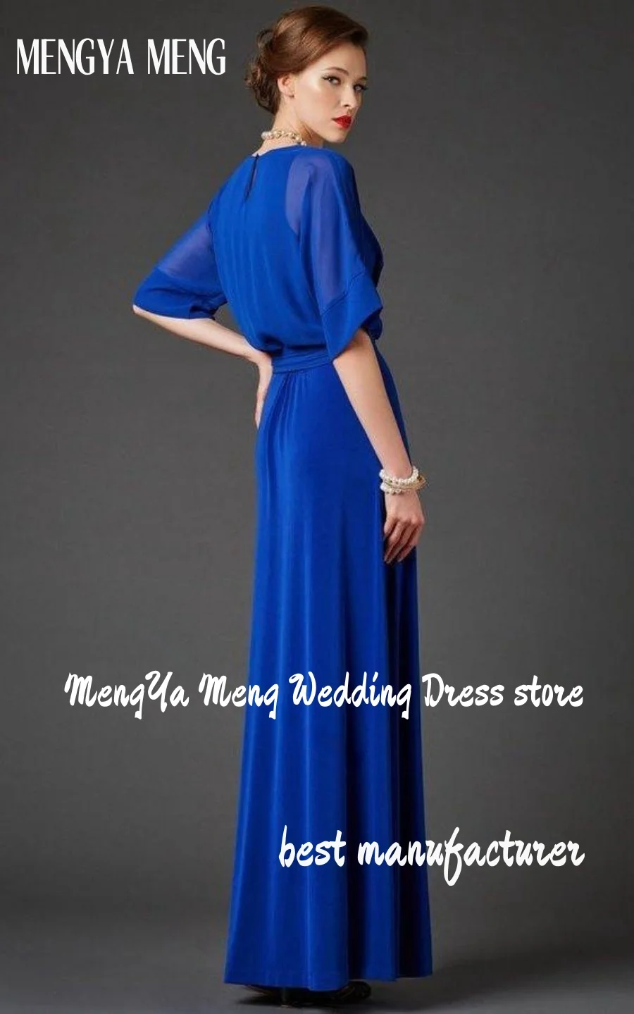 Women's Office Dresses Elegant Luxury Loose Half Sleeved Round Neck Maxi Dresses Evening Party Club Dresses For Women Customized