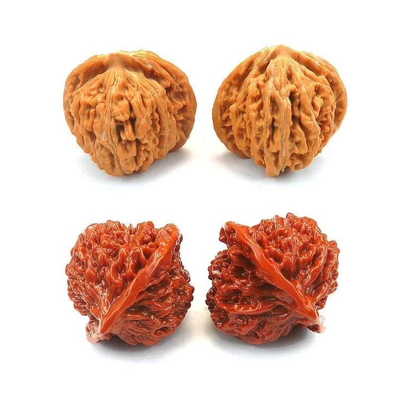 2pcs Palm Massager Walnut Walnut Hand Exercise Balls Acupressure Hand Massager Balls Walnut Core Massage Health Balls Hand Balls