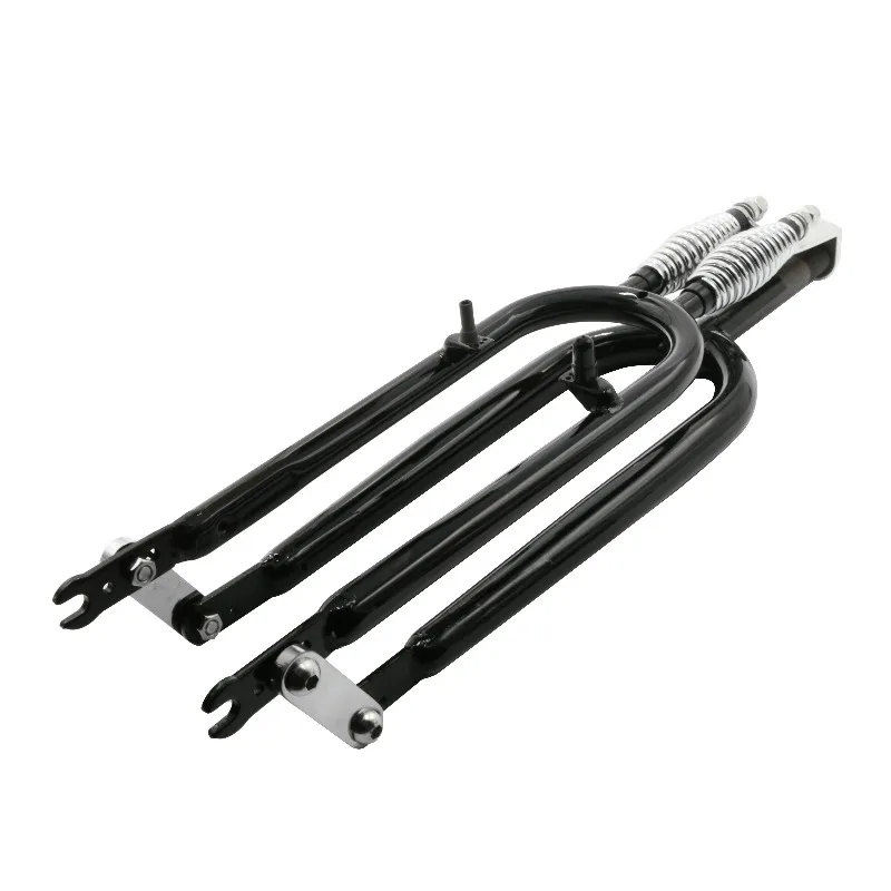 26 inch double spring retro beach bicycle connecting rod front fork modification