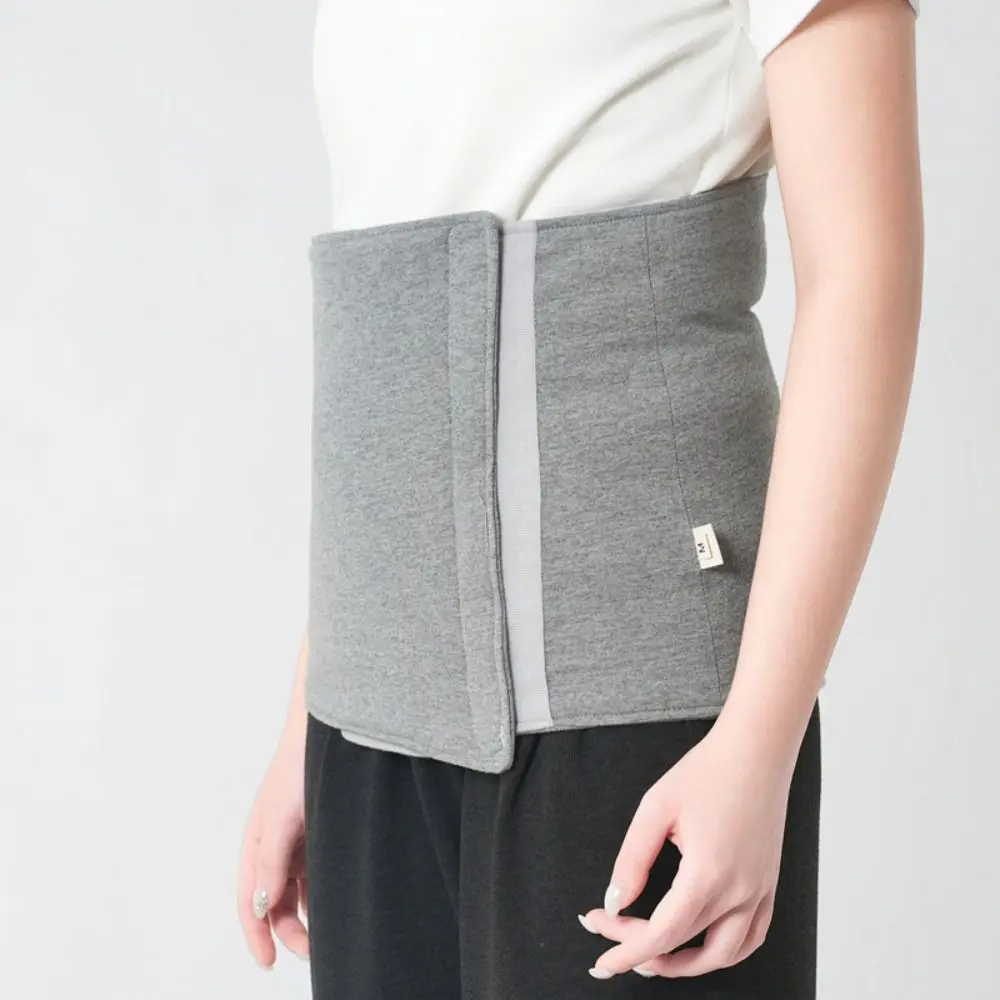 Adjustable Waist Warmer Belt Thick Thermal Cotton Filling Thermal Belly Wrap Breathable Hook-and-Loop Back Support Protector