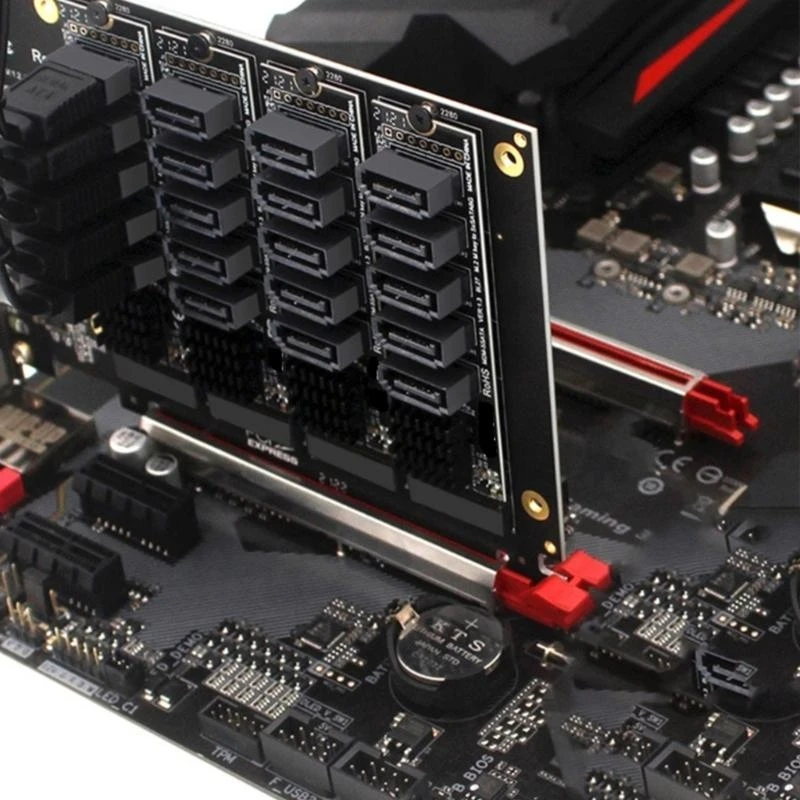 652F M.2 Interfaces To 5Port Expansion Adapter Card Multiple Connectors Large Capacity Storage Easy Installation
