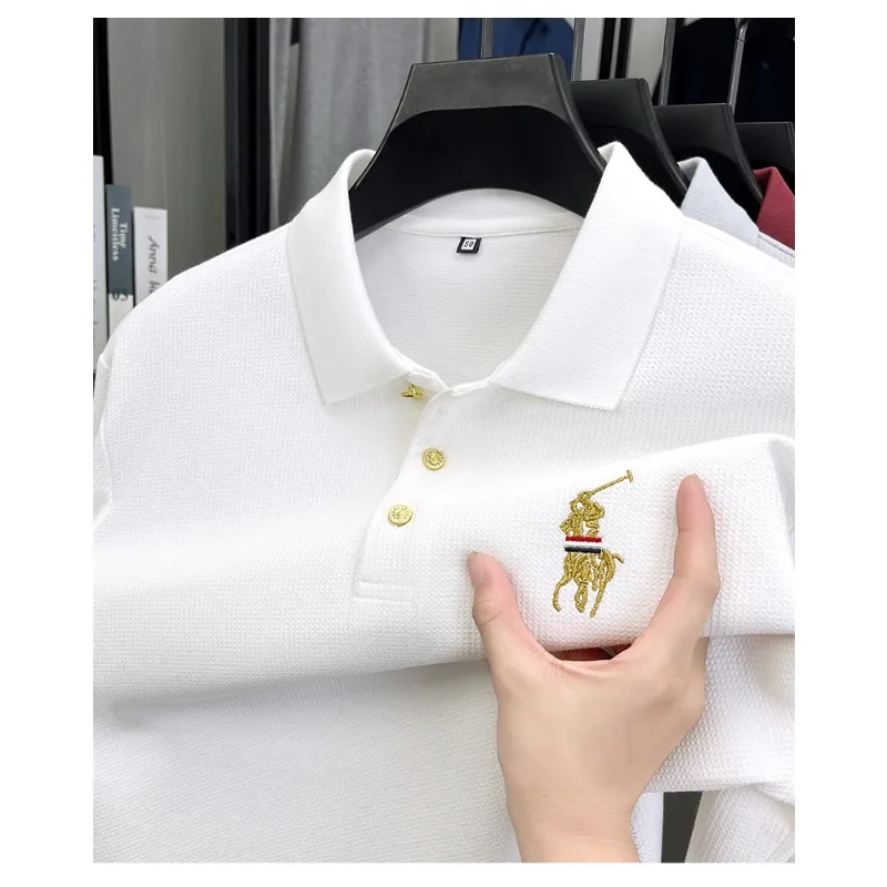 

2025 New Spring and Autumn Paul Men's Polo Shirt Embroidered High-End Brand Long Sleeve T-Shirt Fashion