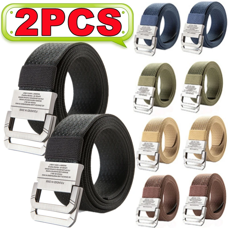 

New 2/1PC 120cm Men Belt Nylon Tactical Army Canvas Casual Designer Jeans Belt for Men Military Sports Outdoor Straps Women Belt