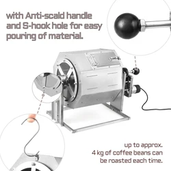 110V 220V Electric Coffee Beans Roasting Baking Machine 8L Capacity Fuel Gas Direct Fire Nuts Grain Soybean Beans Roaster