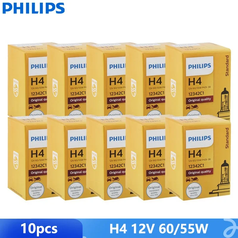 Philips 10PCS Vision H4 H7 H11 12V Standaard Auto Halogeenlampen Heldere Originele Koplamp Auto Echte Lampen groothandel