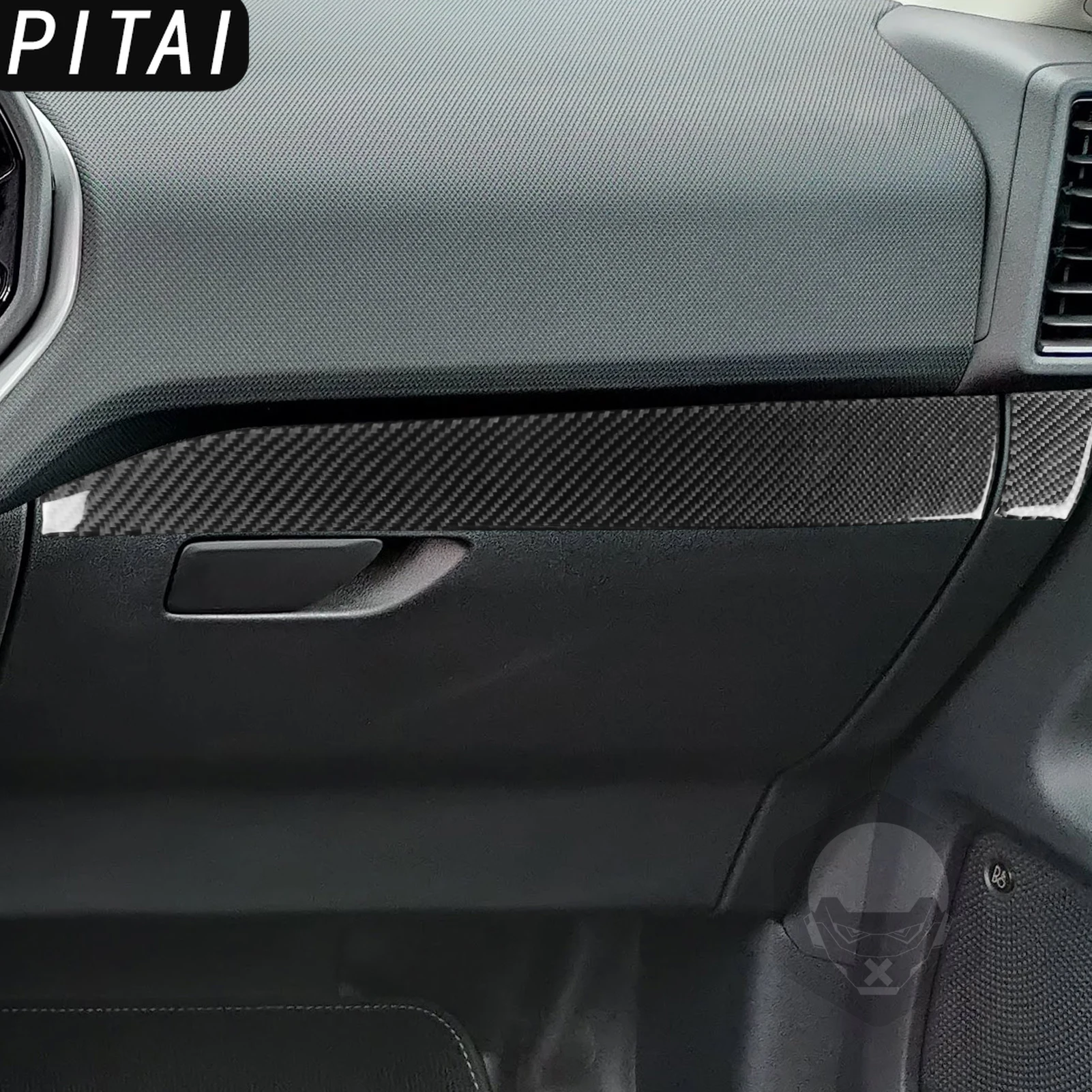 For Ford Bronco Sport 2021-2023 Carbon Fiber Passenger Storage Box Panel Trim Anti Scratch Interior Styling Car Accessories