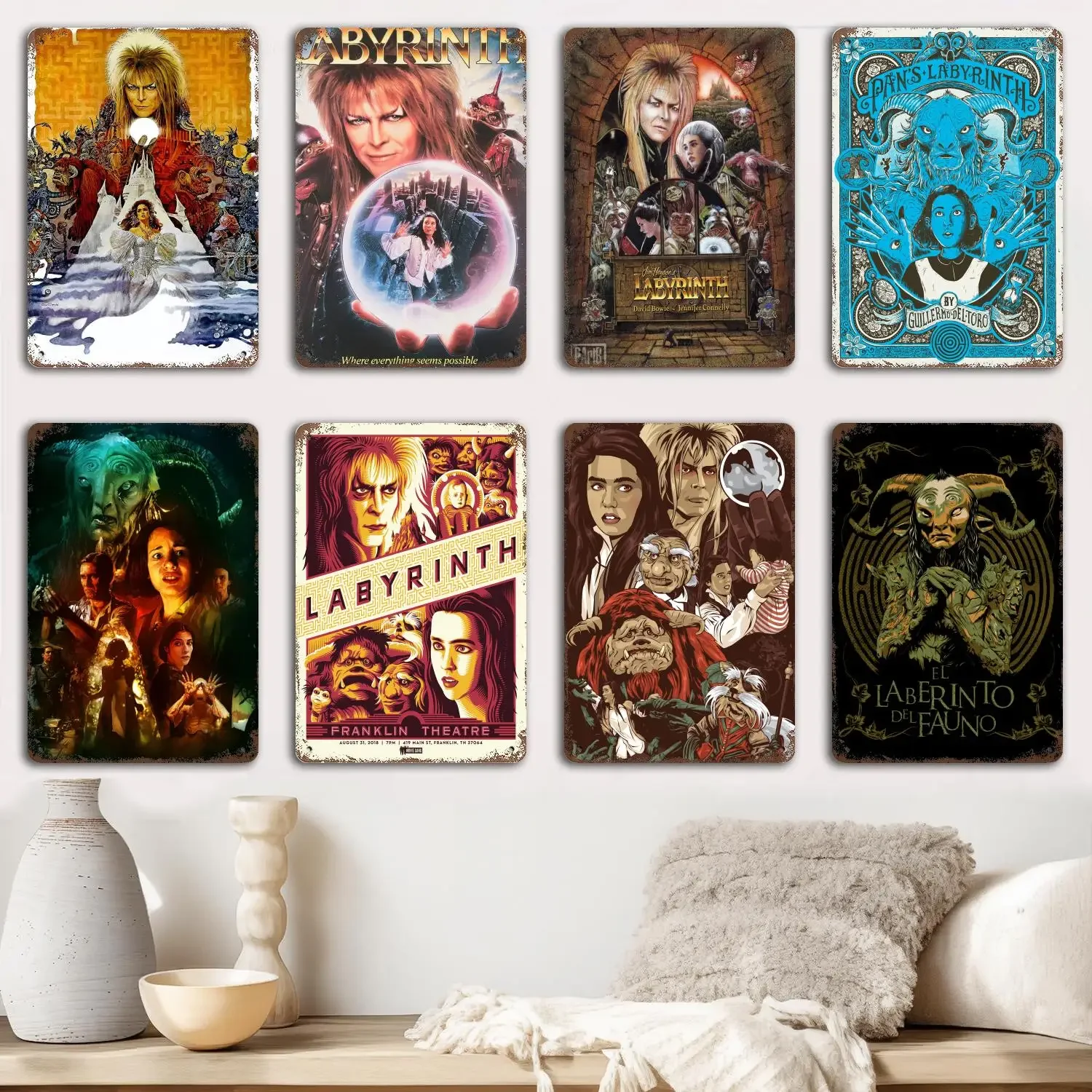 Labyrinth Poster Metal Signs wall decor Vintage Tin Signs Captain Metal Poster Decor for Bar Pub Club Wall Decoration