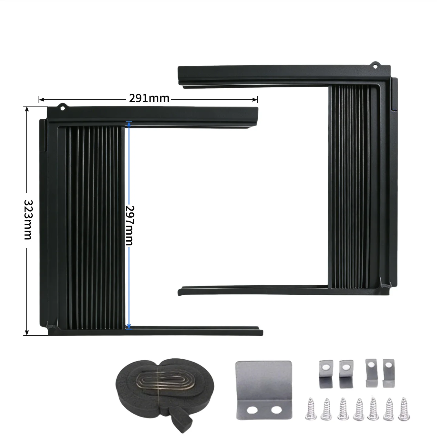 Air Conditioner For Window Baffle with Louvered PVC-ABS Construction for Portable AC and For Window-Mounted AC Compatibility