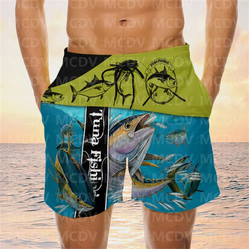 Swordfish Fishing Fishing Board Shorts Men\'s Swimwear Shorts