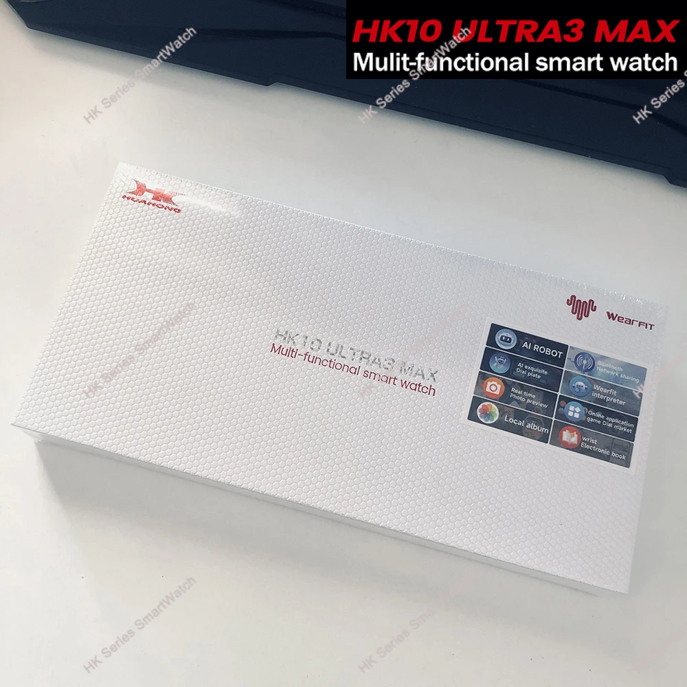 HK10 Ultra 3 MAX Gen 6 AI Robot SmartWatch 4GB ROM Network Share Bluetooth Network Call Chat Robot Clock NFC Compass Smart Watch