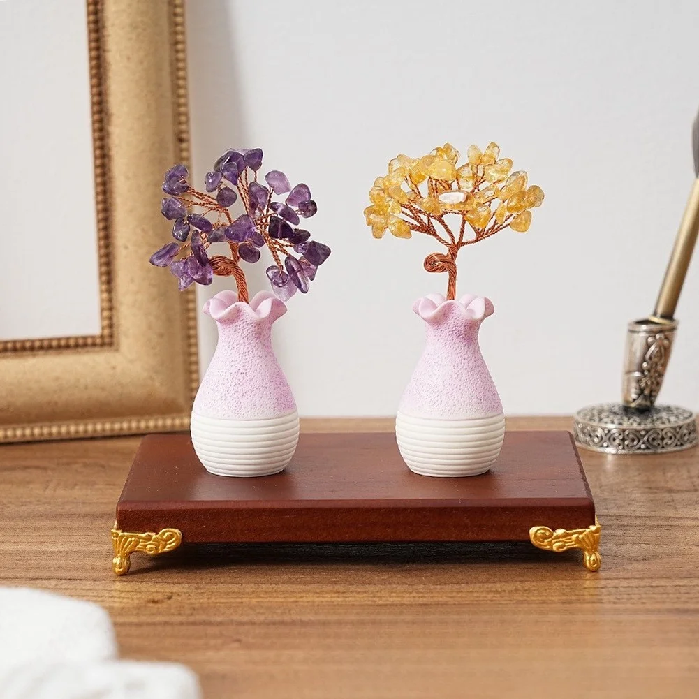 Decorative Wooden Riser with Golden Legs Designed for Displaying For Figurines Jewelry Cosmetics and Collectibles