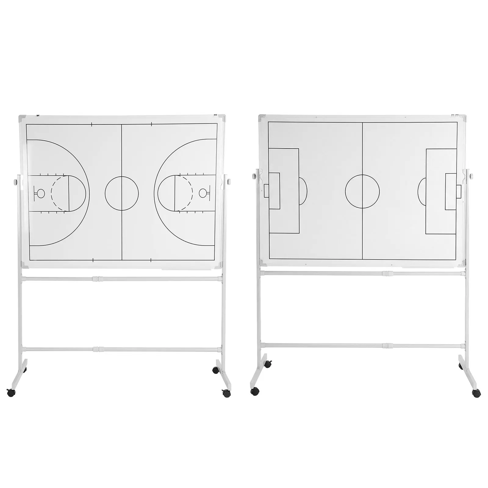 

Double-Sided Soccer Coaching Board 360 Degree Reversible Dry Erase Board Height Adjustable with Magnets Pen & Eraser for Coaches