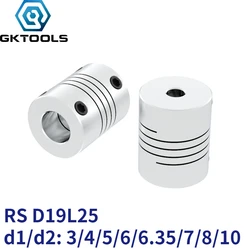 D19L25 3mm 4mm 5mm 6mm 6.35mm 8mm 10mm Aluminum Z Axis Flexible Coupling For Stepper Motor Coupler Shaft Couplings 3D Printer