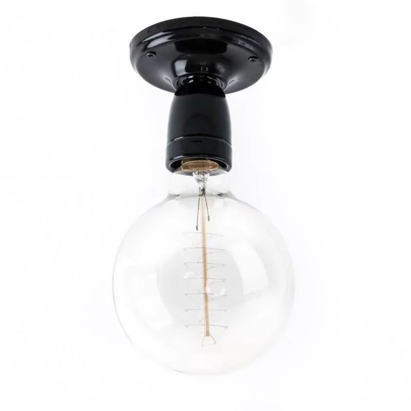 

2025 DIY Керамический круглый держатель лампочки с потолочной пластиной Розовый фарфор E27 Сменный цоколь для лампы Светильник для стены