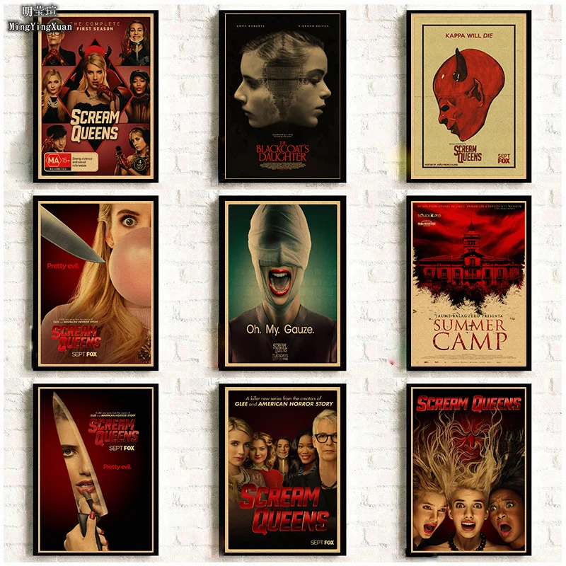 

Scream queens Movie Kraft Posters Prints Wall Art Decorative Picture Painting for Living Room Home Decor gift