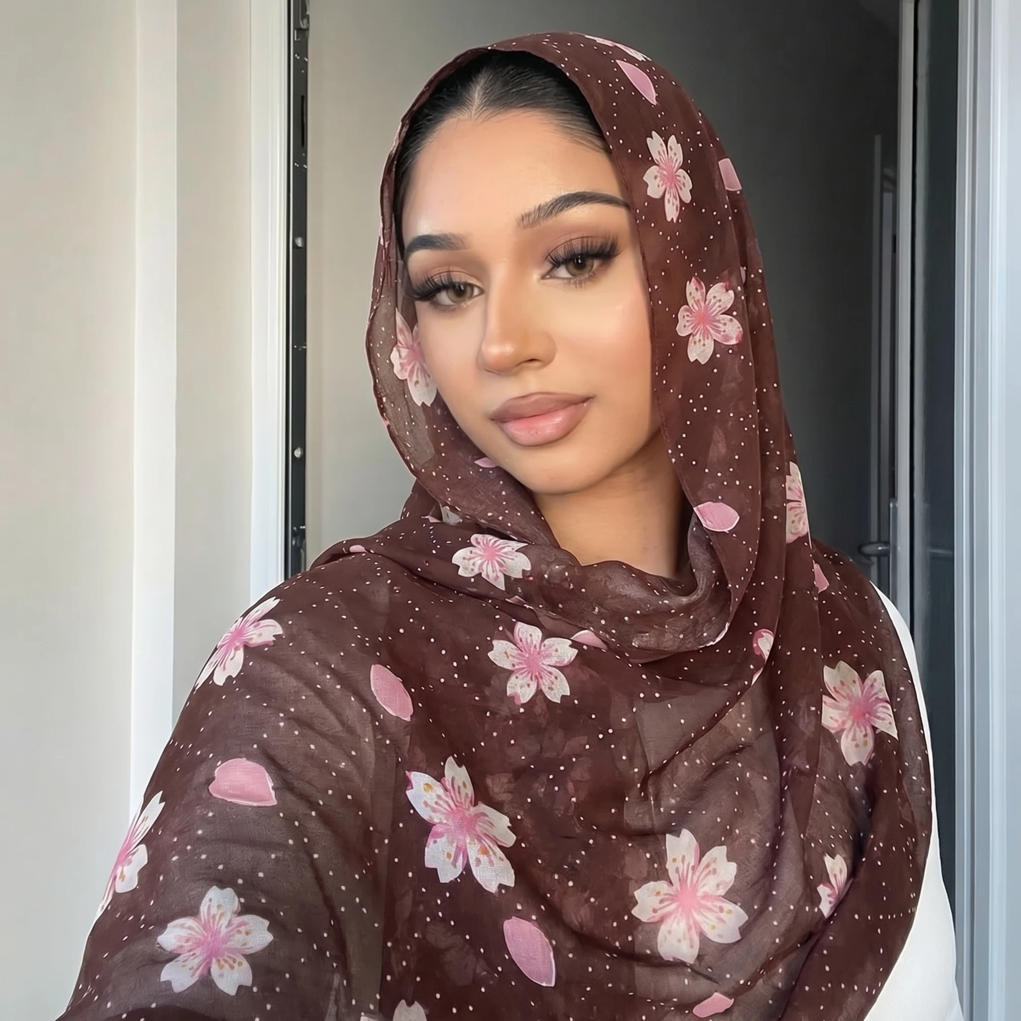 2026 Muslimischer Jersey-Hijab-Schal mit Druck, Schals, Kopftuch, Foulard Femme Musulman, Islamisch-Arabischer Wickel-Kopfturban für Damen, Schals – Detail 9