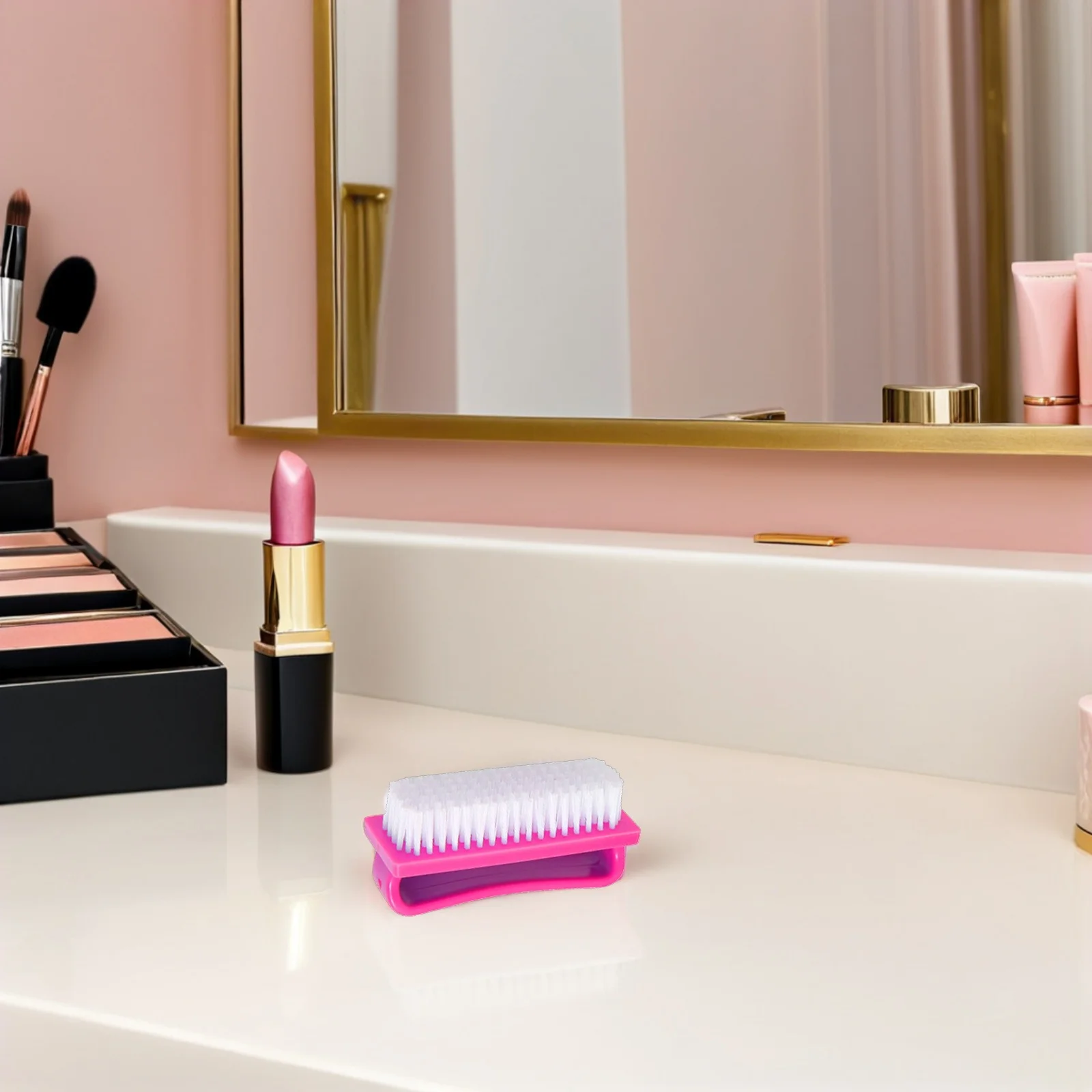 Set di pennelli per unghie da 4 pezzi Spazzole per pulizia unghie durevoli per manicure Spazzola per pulizia portatile portatile per unghie Mani Piedi