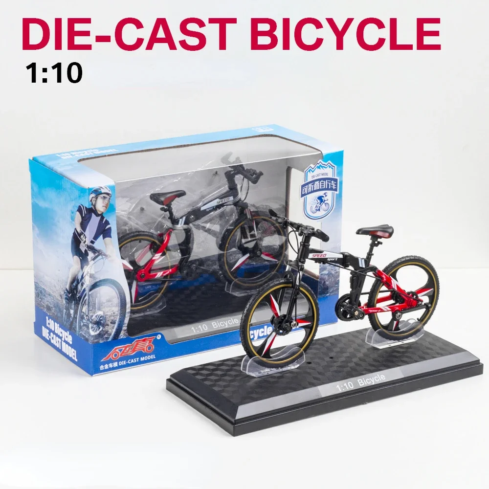 1:10 mini liga modelo de bicicleta série diecast metal dedo dobrável simulação corrida adulto coleção brinquedos para crianças
