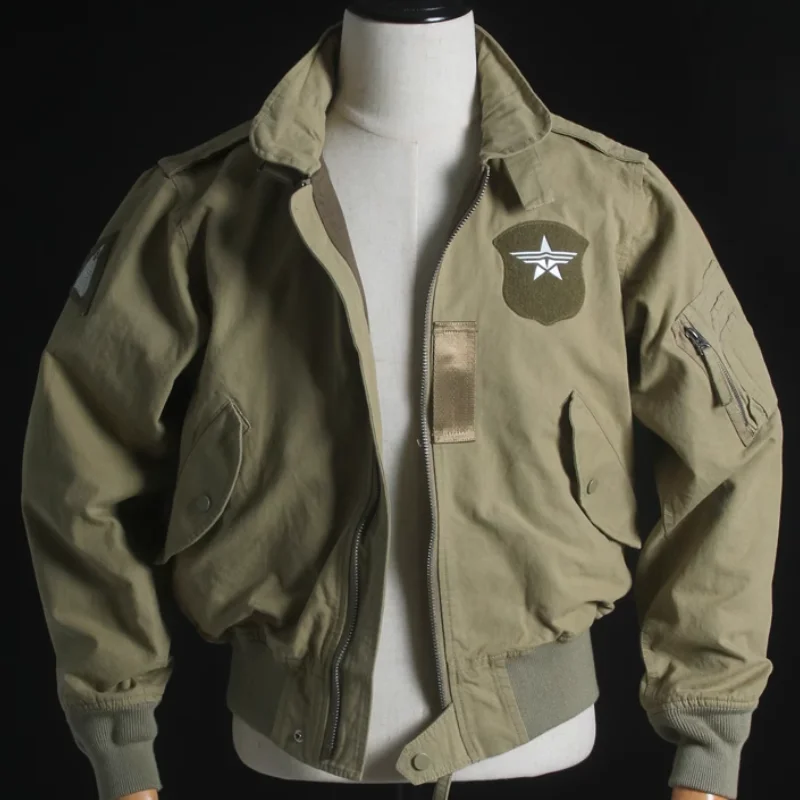 Air Force Jacket Short Flight Suit Jacket Retro MA1 Pure Cotton Men's M65