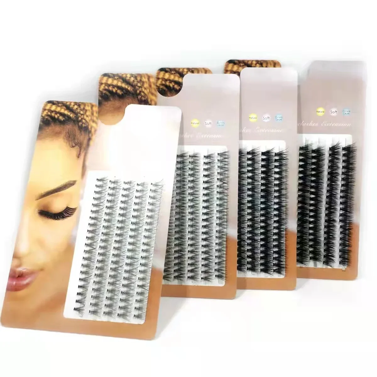 100Pcs Professional C/D/DD Cluster False Eyelashes Extension