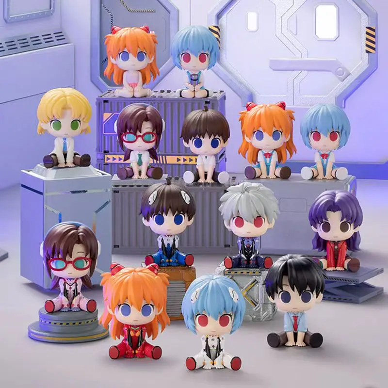 Figura Miniatura Coleccionable Original de Neon Genesis Evangelion, Caja Sorpresa, Eva, Asuka Langley, Shikinami, Juguete