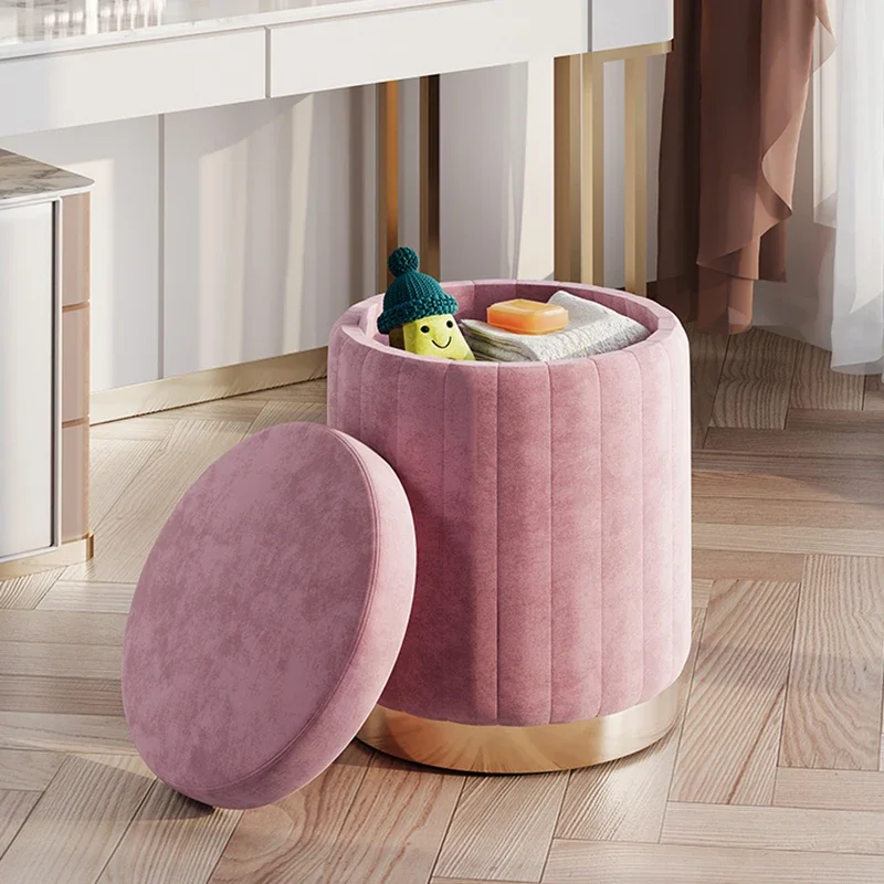 

Cream Style Designer Simplicity Stools Dresser Modern Living Room Multifunctional Stool Bedroom Storage Furniture Taburetes HBLC