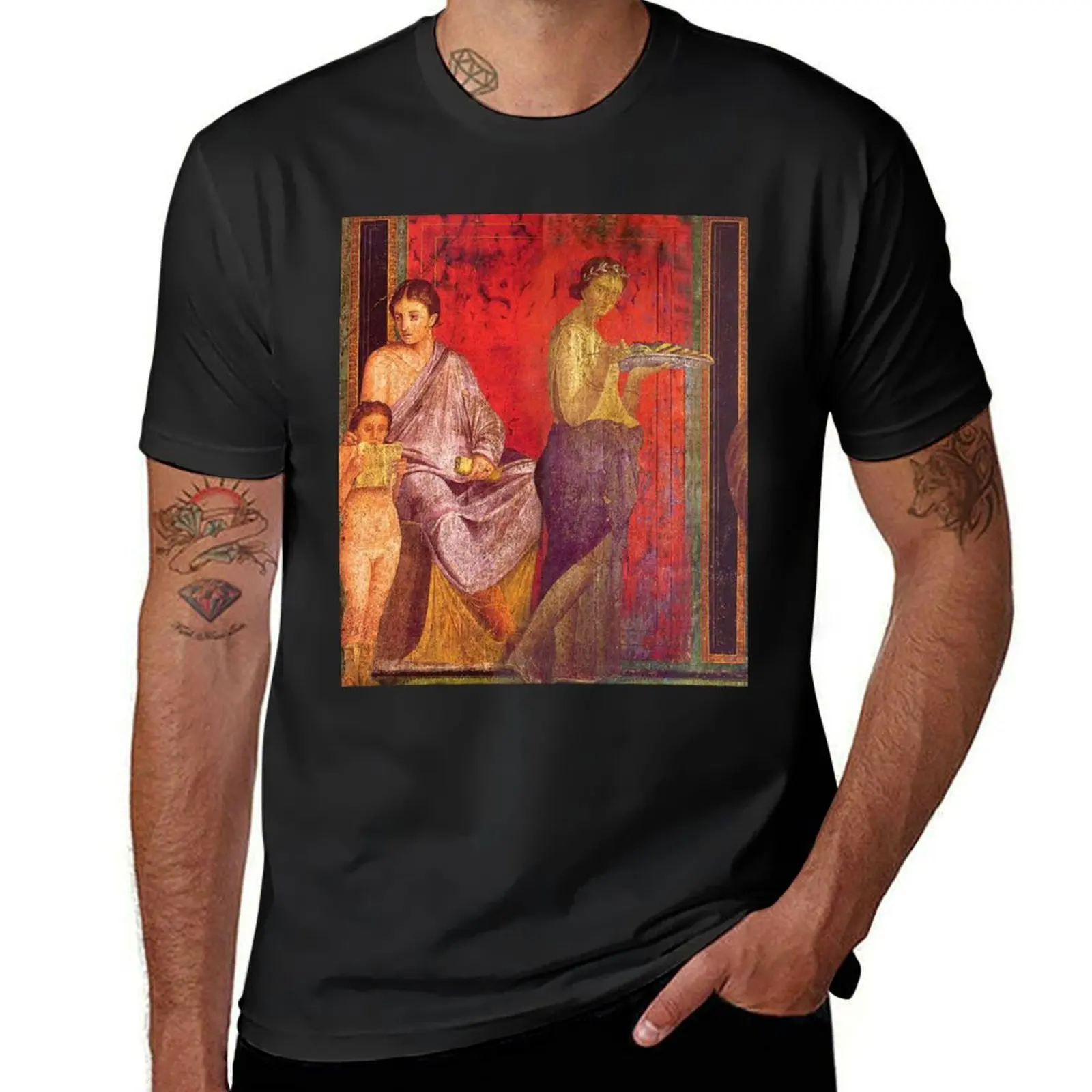 Fresco of the Villa of the Mysteries T-Shirt anime clothes cute clothes mens white t shirts