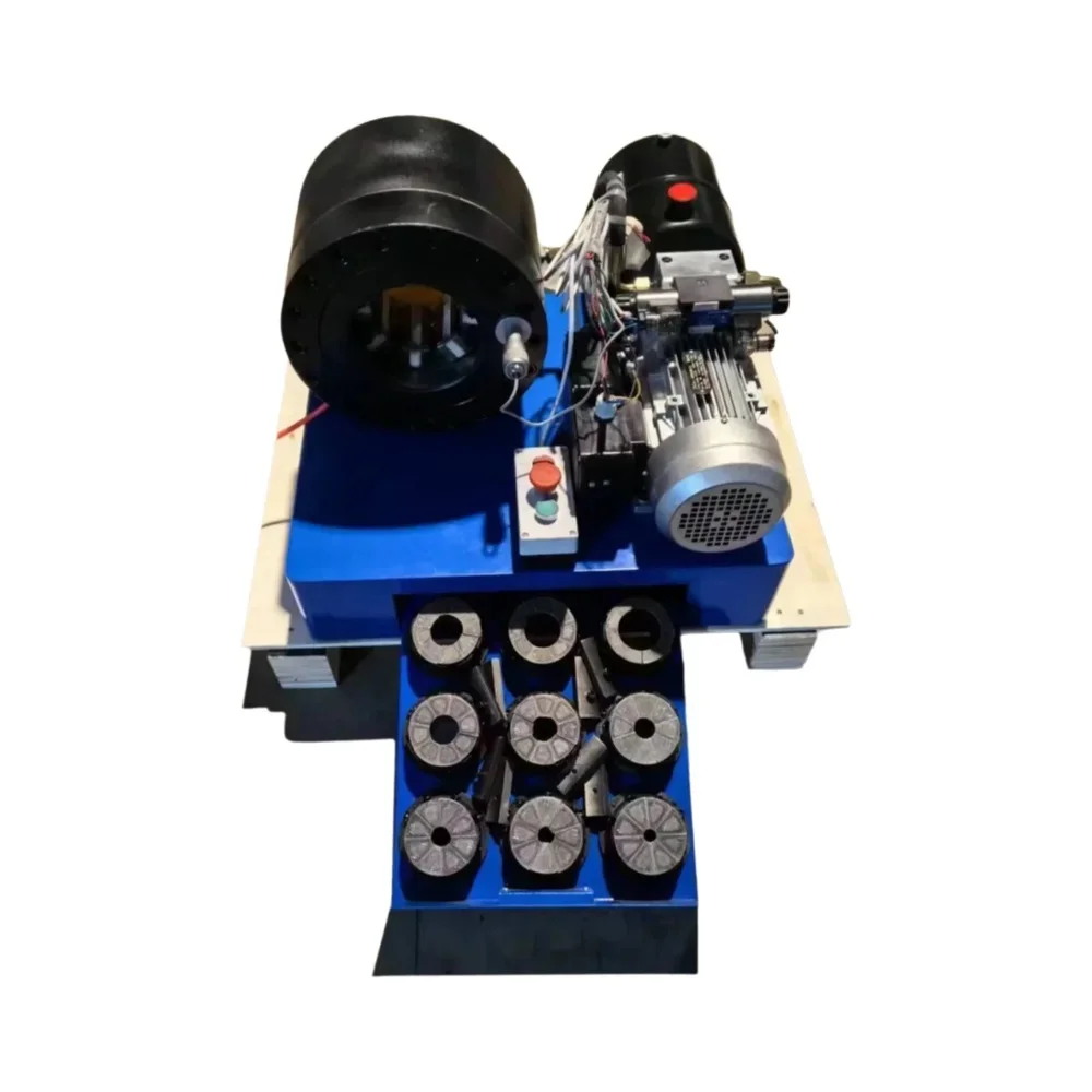 newest product 220v portable mobile service hydraulic hose crimping machine with 10 sets of dies