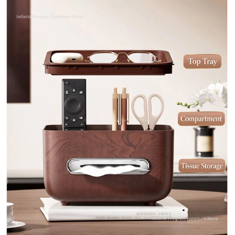 Modern Homestay Tissue Boxes Napkin Holder Restaurant Desktop Tissue Boxes Simplicity Plastic Home Caixa De Lenços MH40ZJH