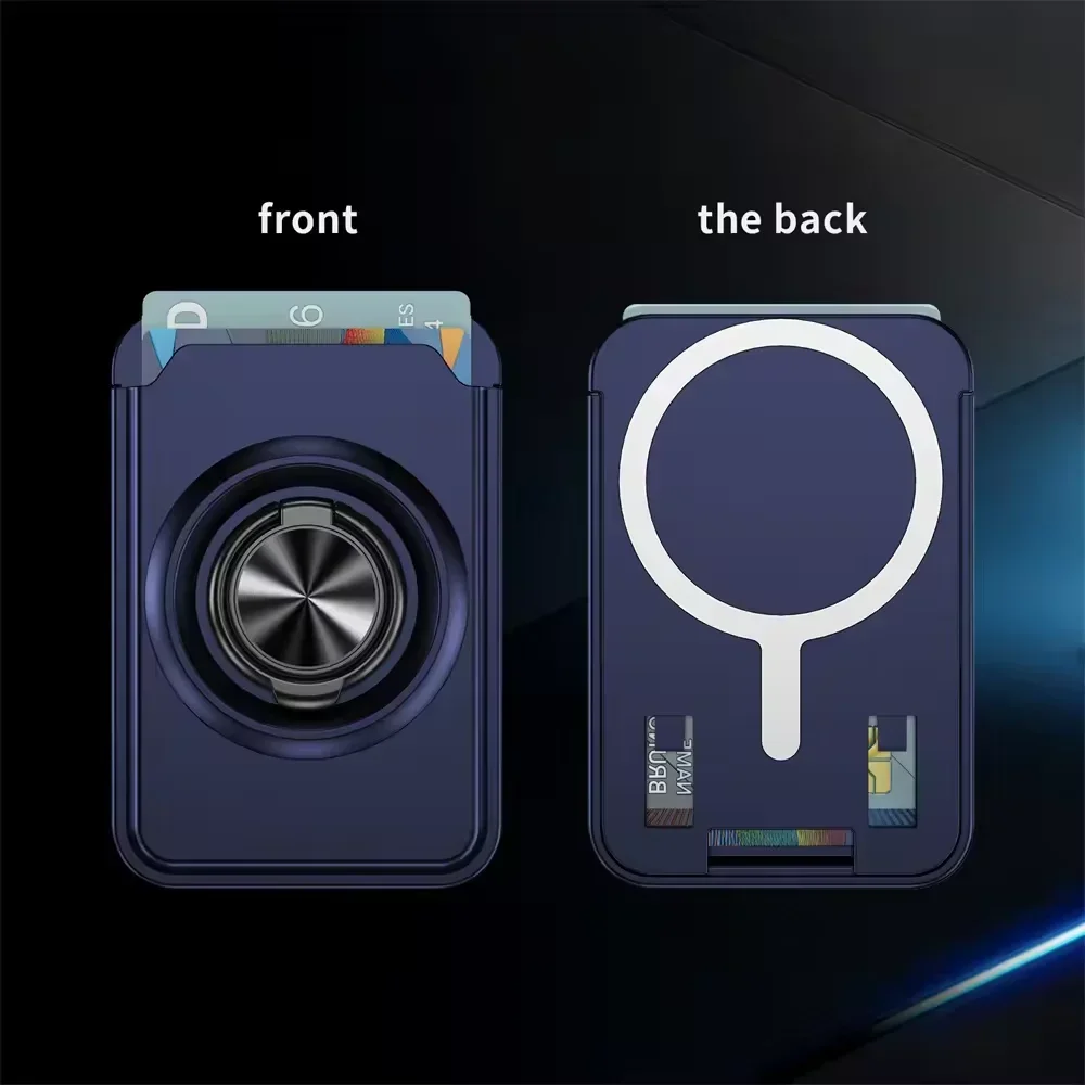 Uchwyt pierścieniowy Ypm360, odporny na wstrząsy, z obsługą MagSafe, etui portfelowe na iPhone 1714 13 15 Pro Max S25 S24 Ultra z uchwytem na karty.