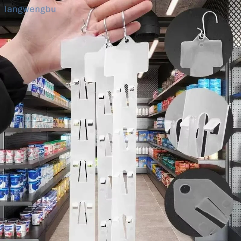 

2/5/10Pcs Plastic Store Hang Snacks Display Hanger With Hooks Supermarket Shelf Useful Shop Merchandising Clip Strip