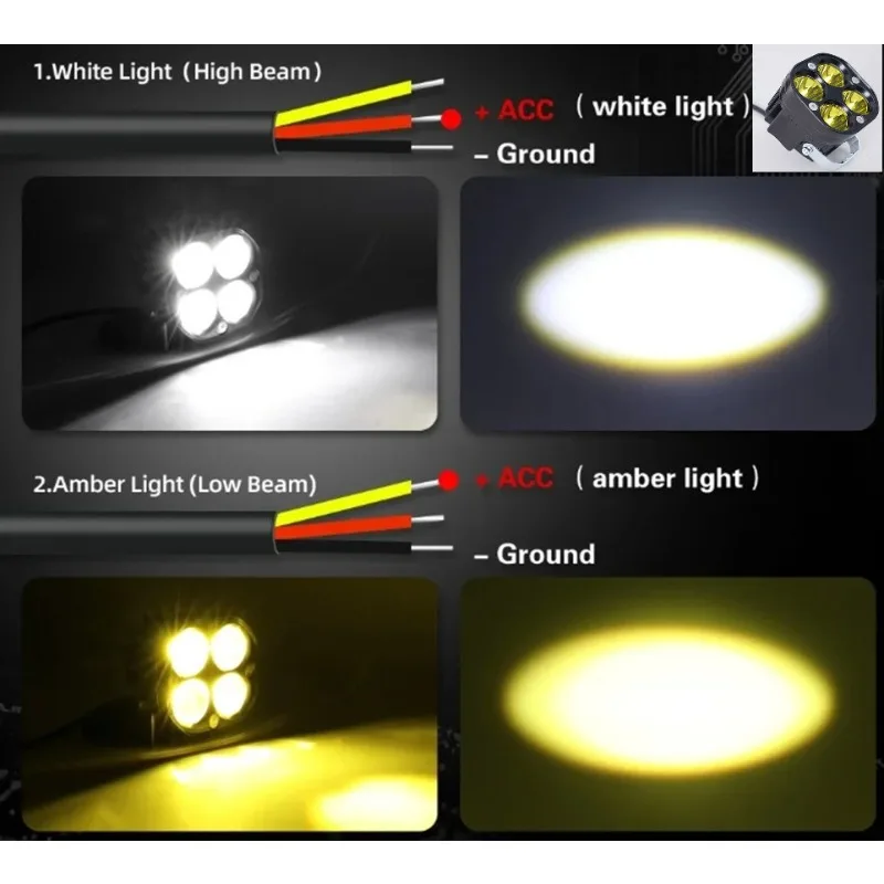Красивая 40 Вт 3-дюймовая квадратная светодиодная рабочая панель для 4x4 внедорожных грузовиков, автомобильных противотуманных фар 12 В 24 В