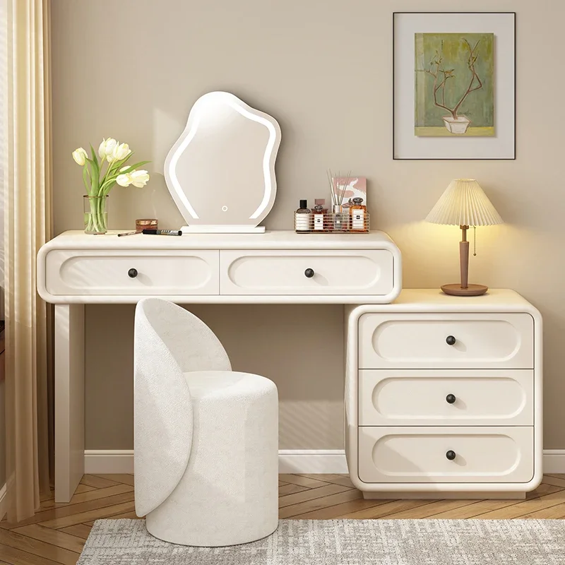 Mirror Storage Room Vanity Tables Lights Chair White Luxury Makeup Vanity Tables Wood Girls Coiffeuse De Chambre Furniture